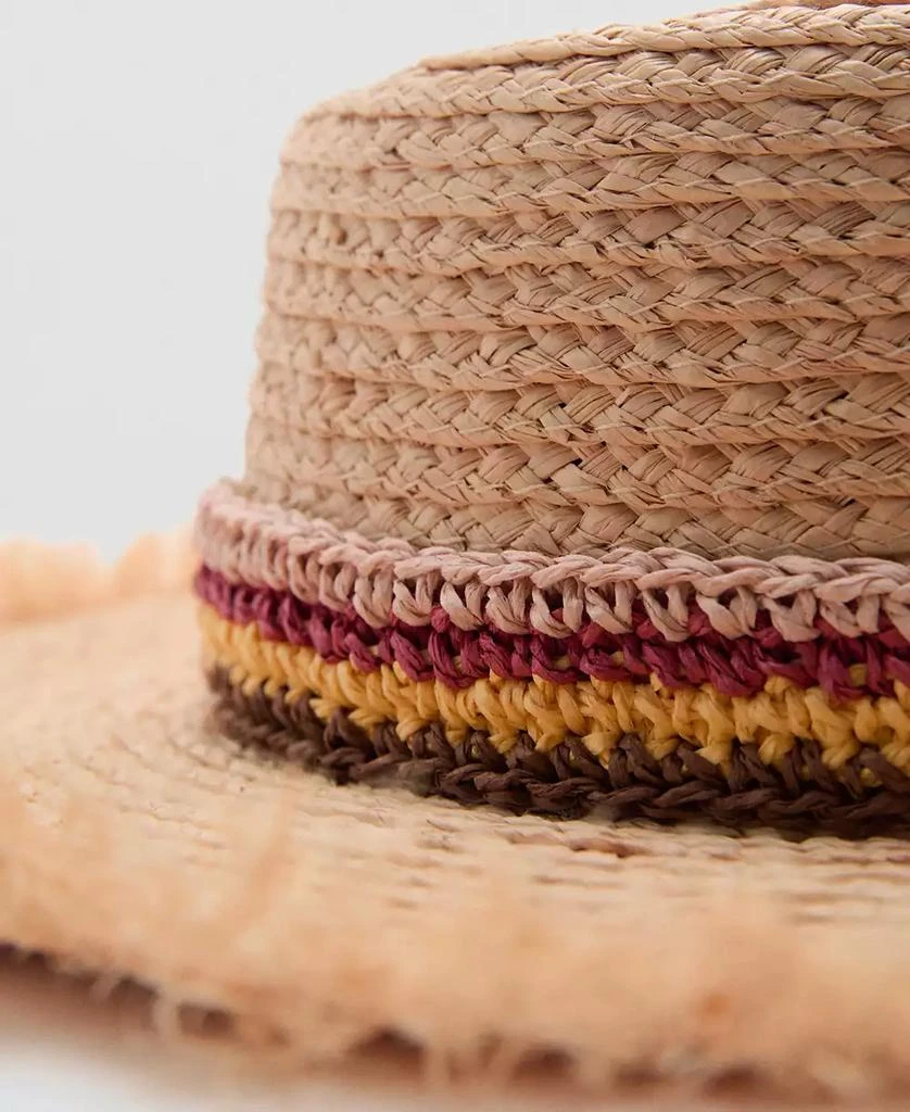 商品Mango|Women's Ribbon Detail Braided Hat,价格¥396,第3张图片详细描述