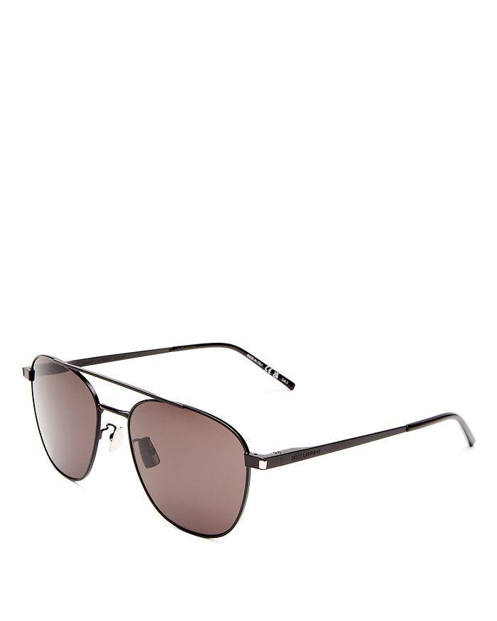 商品Yves Saint Laurent|Men's Brow Bar Aviator Sunglasses, 57mm,价格¥3073,第1张图片