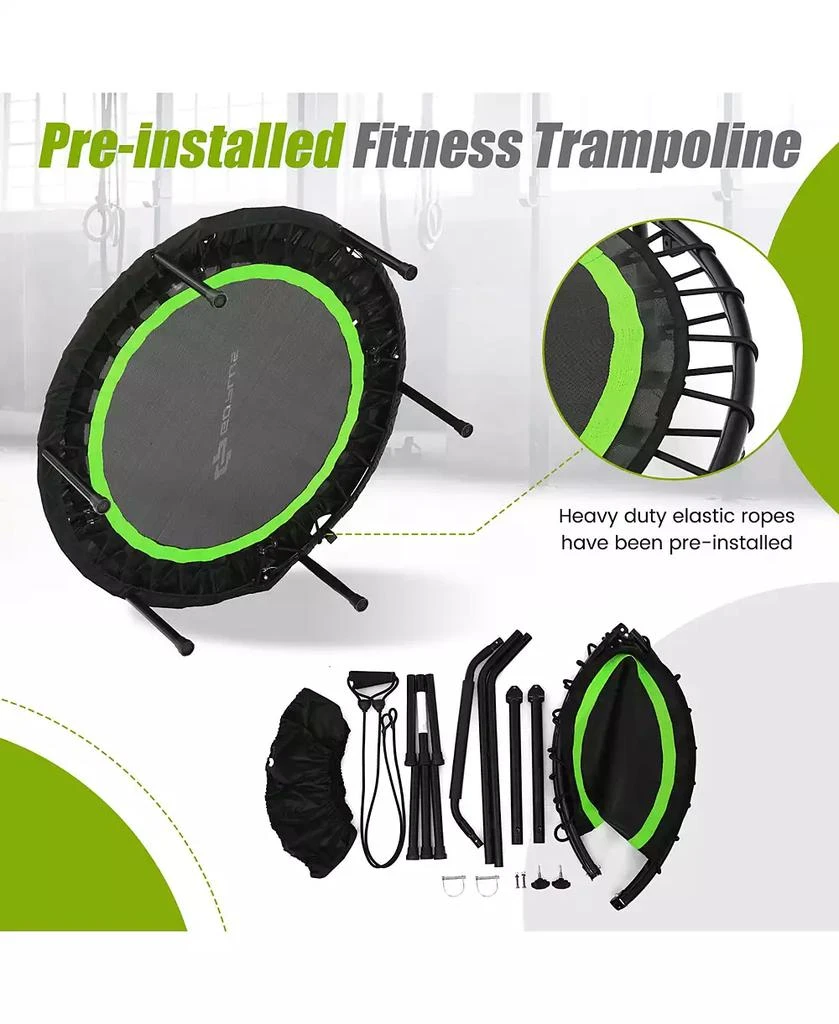 40" Foldable Adjustable Trampoline Fitness Rebounder with Resistance Bands Home Gym 商品