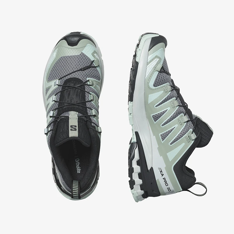 SALOMON 24新款 XP3V系列女士灰色绿色纺织耐用越野跑鞋 商品