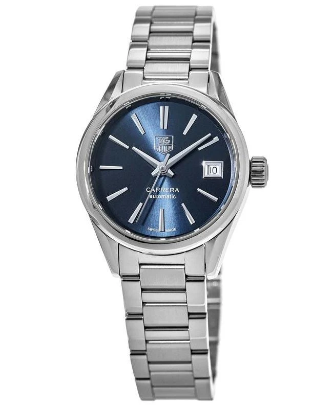 商品TAG Heuer|Tag Heuer Carrera Automatic Blue Dial Steel Women's Watch WAR2419.BA0776,价格¥16525,第1张图片