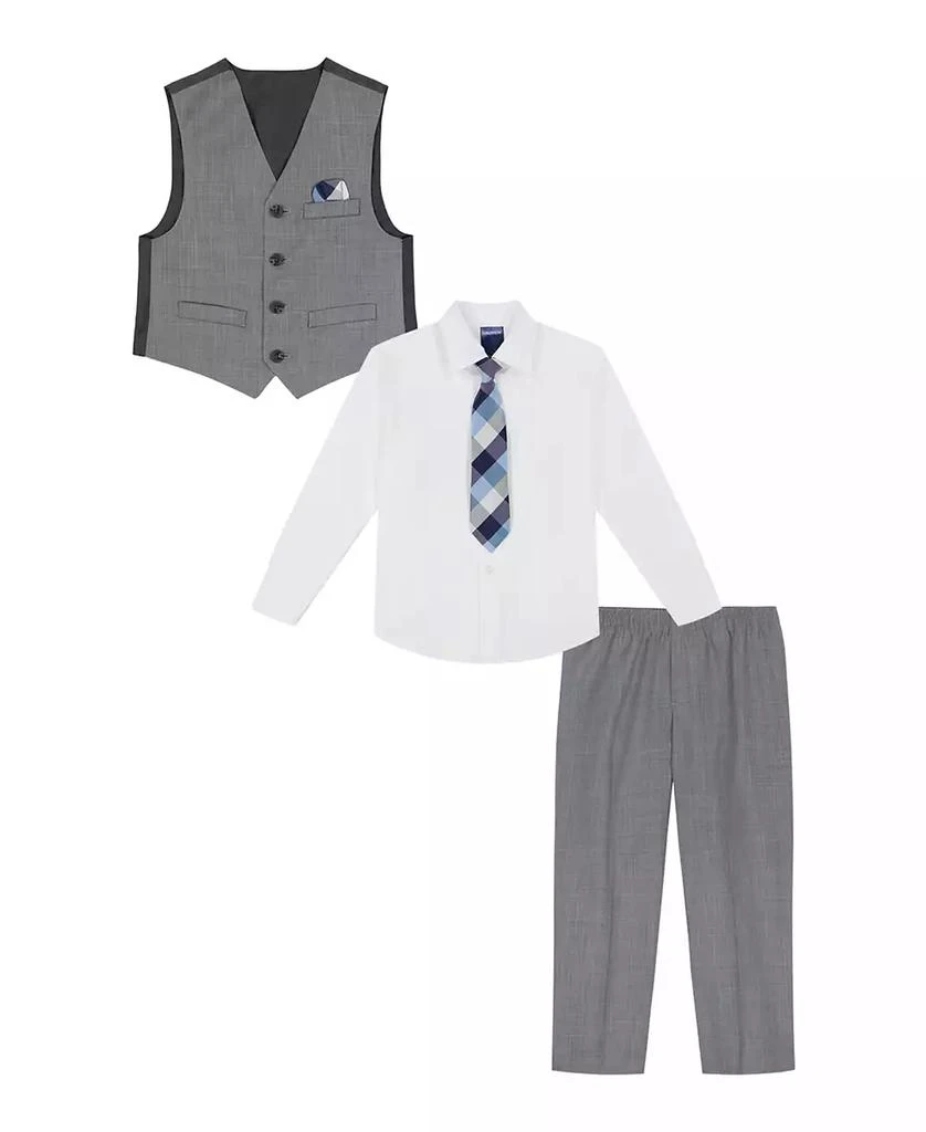 商品Nautica|Baby Boys Deco Sharkskin Vest, 4-Piece Set,价格¥175,第2张图片详细描述