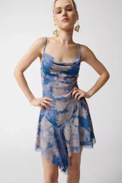 商品Urban Outfitters|UO Meghan Mesh Cowl Neck Mini Dress,价格¥369,第1张图片