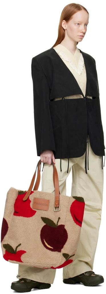 商品JW Anderson|Beige & Red Apple Motif Belt Tote,价格¥2931,第4张图片详细描述