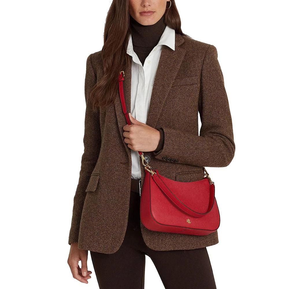 商品Ralph Lauren|Crosshatch Leather Medium Danni Shoulder Bag,价格¥1678,第2张图片详细描述