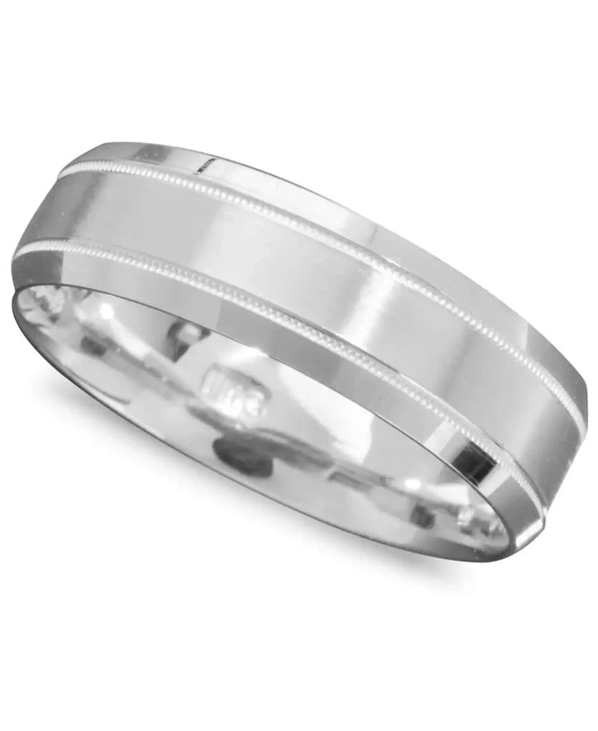 商品Macy's|Men's 14k White Gold Ring, Engraved 6mm Band (Size 6-13),价格¥8241,第1张图片