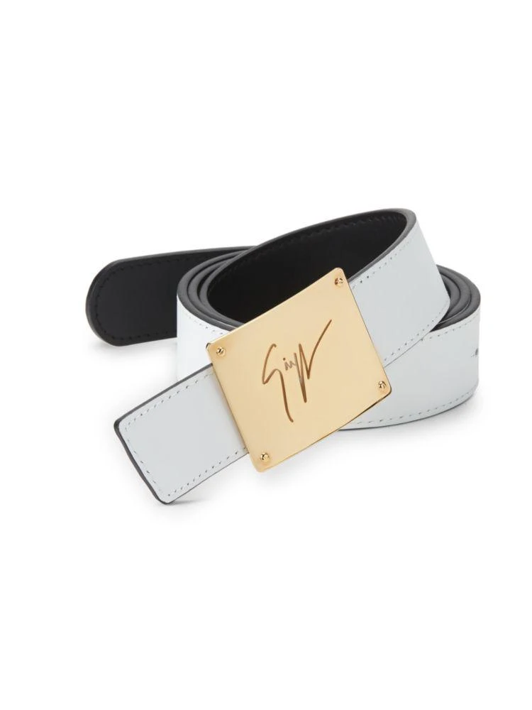商品Giuseppe Zanotti|Logo Buckle Leather Belt,价格¥1197,第4张图片详细描述