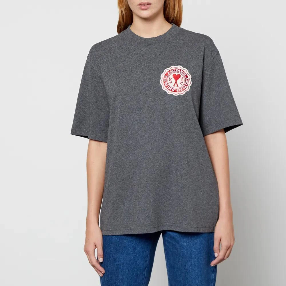 商品AMI|AMI Logo Cotton-Jersey T-Shirt,价格¥851,第1张图片