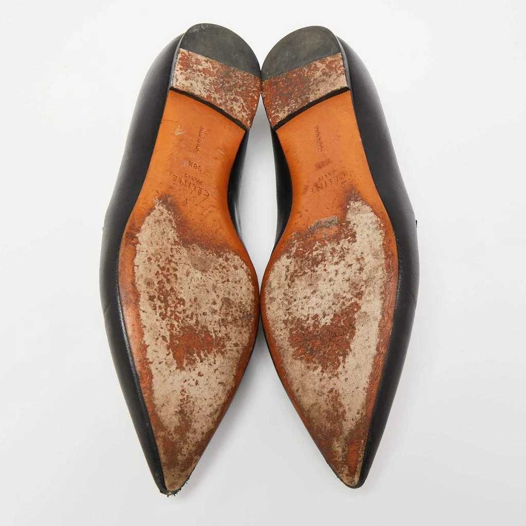 Celine Black/Brown Python Embossed And Leather Slip On Loafers Size 38.5     商品