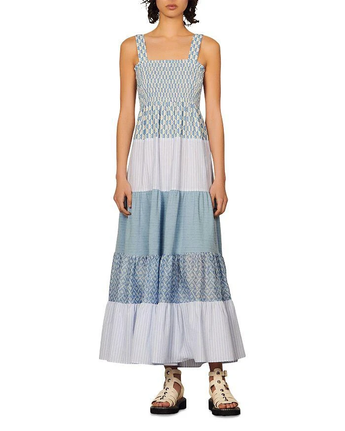 商品Sandro|Tropea Multiprint Maxi Dress,价格¥1818,第1张图片