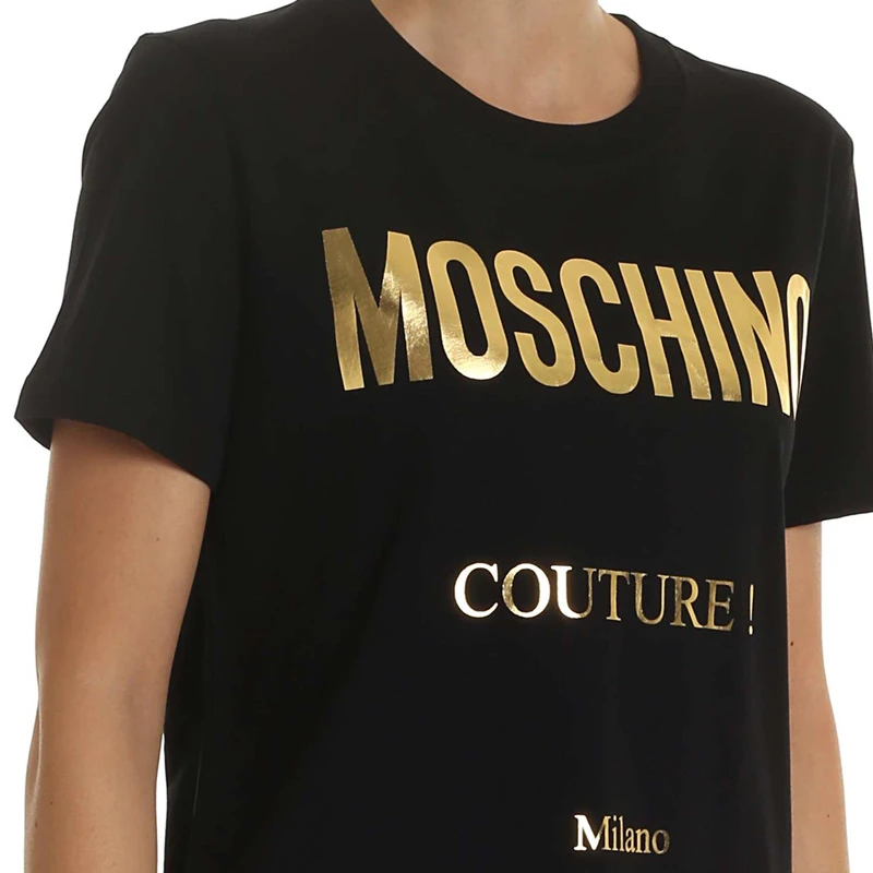 Moschino 莫斯奇诺 黑色棉女装短体恤 0719-5540-A1555 商品