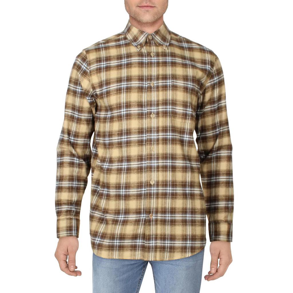 Weatherproof Vintage Mens Flannel Plaid Button-Down Shirt商品第1张图片规格展示