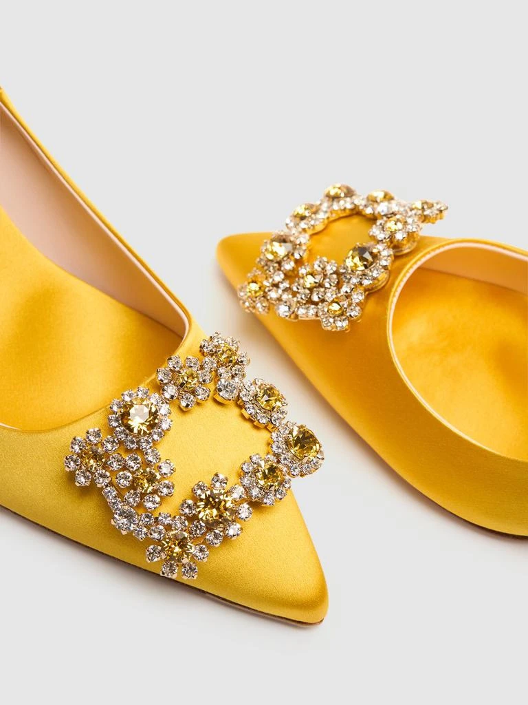 商品Roger Vivier|65mm Flower Crystal & Satin Pumps,价格¥15426,第3张图片详细描述