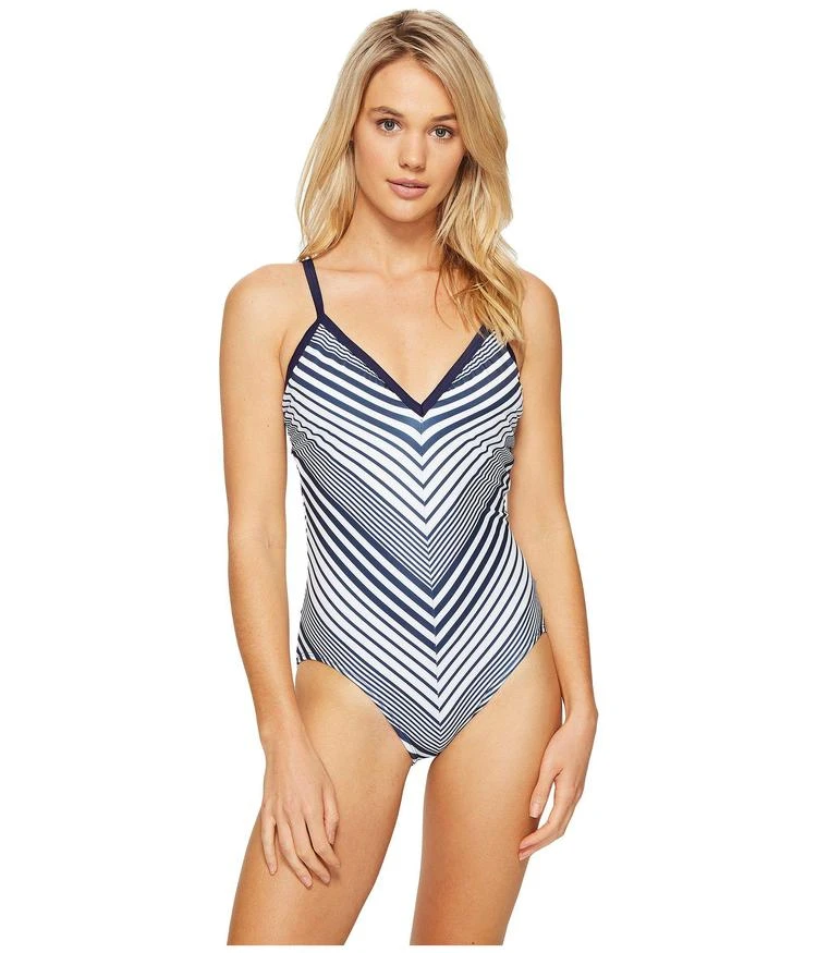 商品Nautica|Seabrook Spliced One-Piece,价格¥377,第1张图片