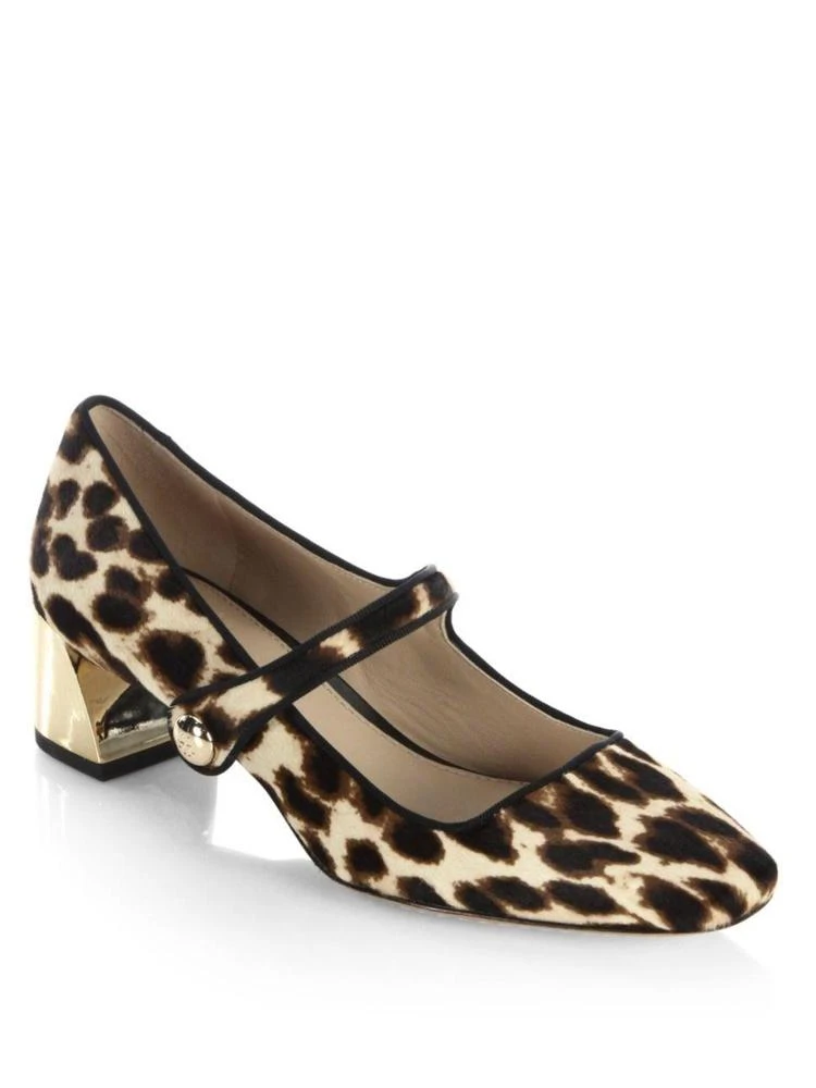 商品Tory Burch|Marisa Leopard-Print Calf Hair Mary Jane Pumps,价格¥1075,第1张图片