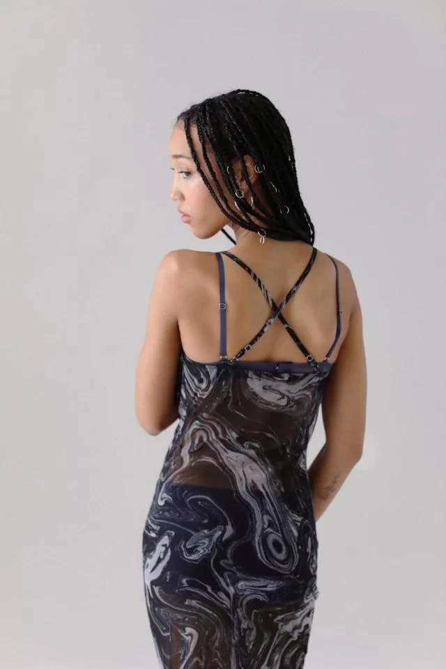 商品Urban Outfitters|UO Erandi Mesh Cowl Neck Midi Dress,价格¥148-¥148,第4张图片详细描述