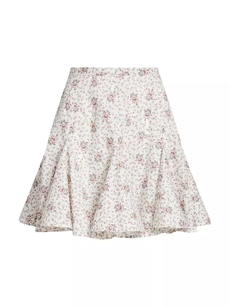 商品Ralph Lauren|Mickey Floral Cotton Godet Miniskirt,价格¥840,第1张图片