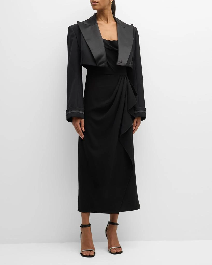 商品SIMKHAI|Keelan Strapless Draped A-Line Midi Dress,价格¥2212,第1张图片