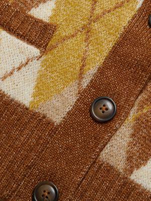 Argyle Cropped Cardigan商品第5张图片规格展示