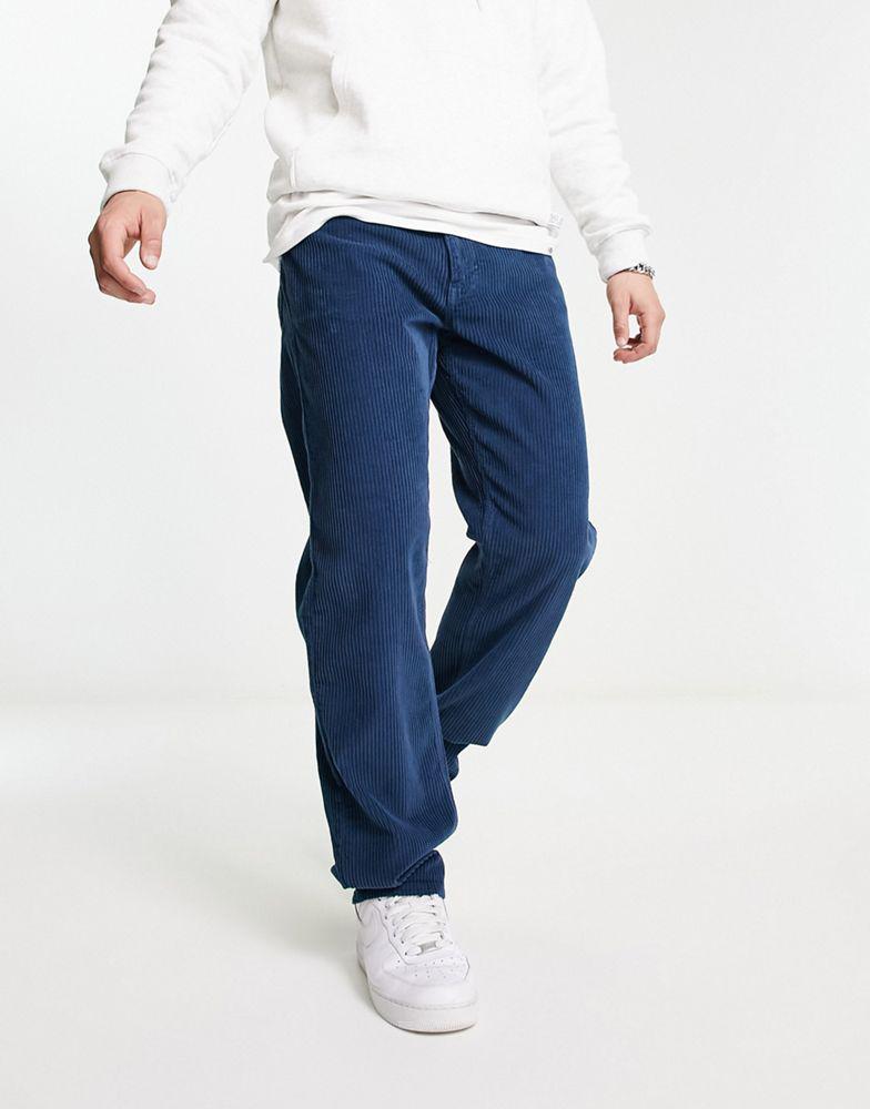 ASOS DESIGN straight jeans in blue corduroy商品第2张图片规格展示