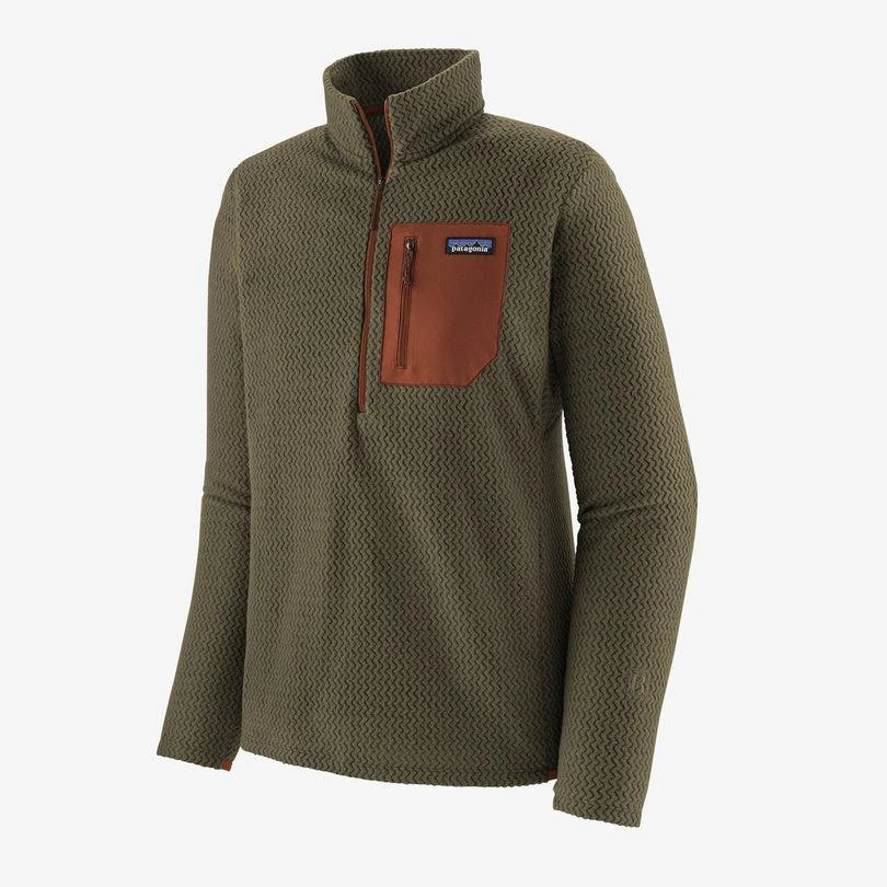 商品Patagonia|Jersey Ms R1 Air Zip Neck - Basin Green,价格¥1085,第1张图片