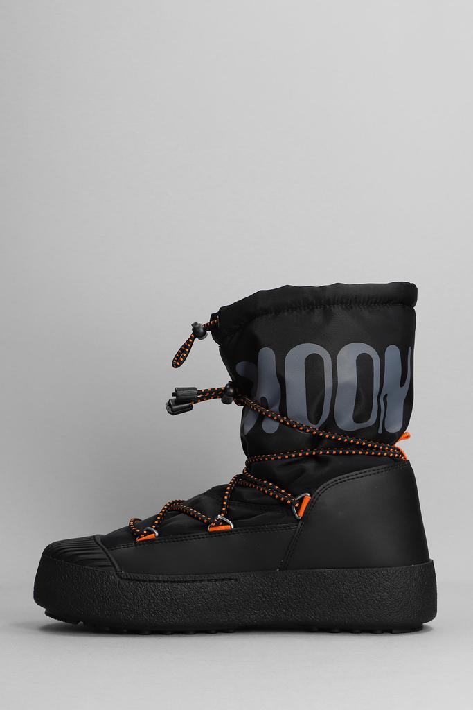 Moon Boot Low Heels Ankle Boots In Black Polyamide商品第3张图片规格展示