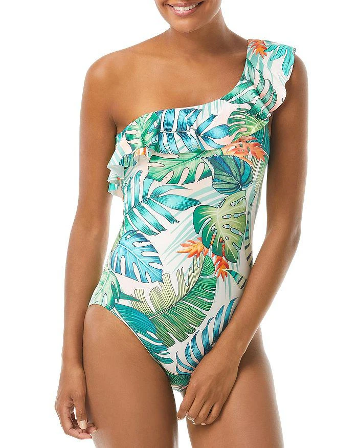 商品Vince Camuto|Printed Ruffled One Piece Swimsuit,价格¥963,第1张图片