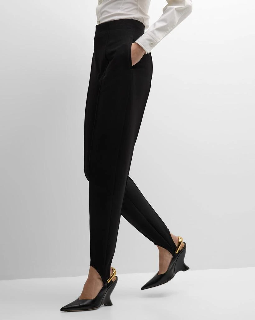 High-Rise Pintuck Straight-Leg Stirrup Trousers 商品