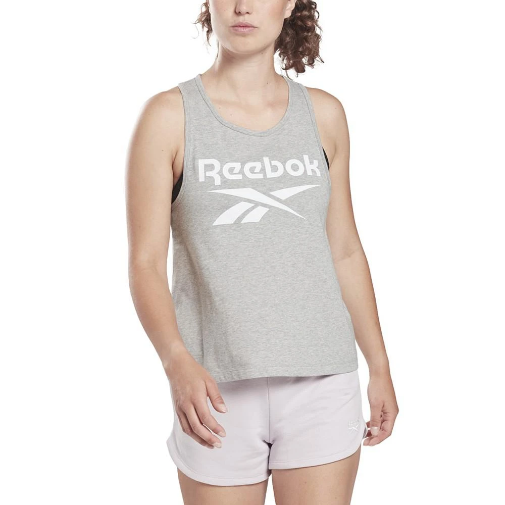 商品Reebok|Women's Identity Logo Racerback Jersey Tank Top,价格¥56,第1张图片