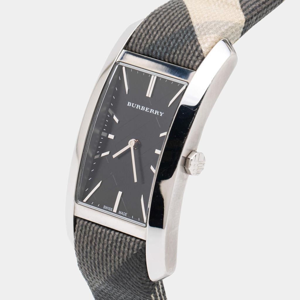 Burberry Black Stainless Steel Leather Nova Check BU9405 Women's Wristwatch 25 mm商品第3张图片规格展示