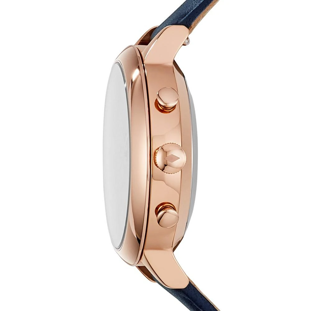 商品Fossil|Women's Tech Jacqueline Blue Leather Strap Hybrid Smart Watch 36mm,价格¥1159,第2张图片详细描述