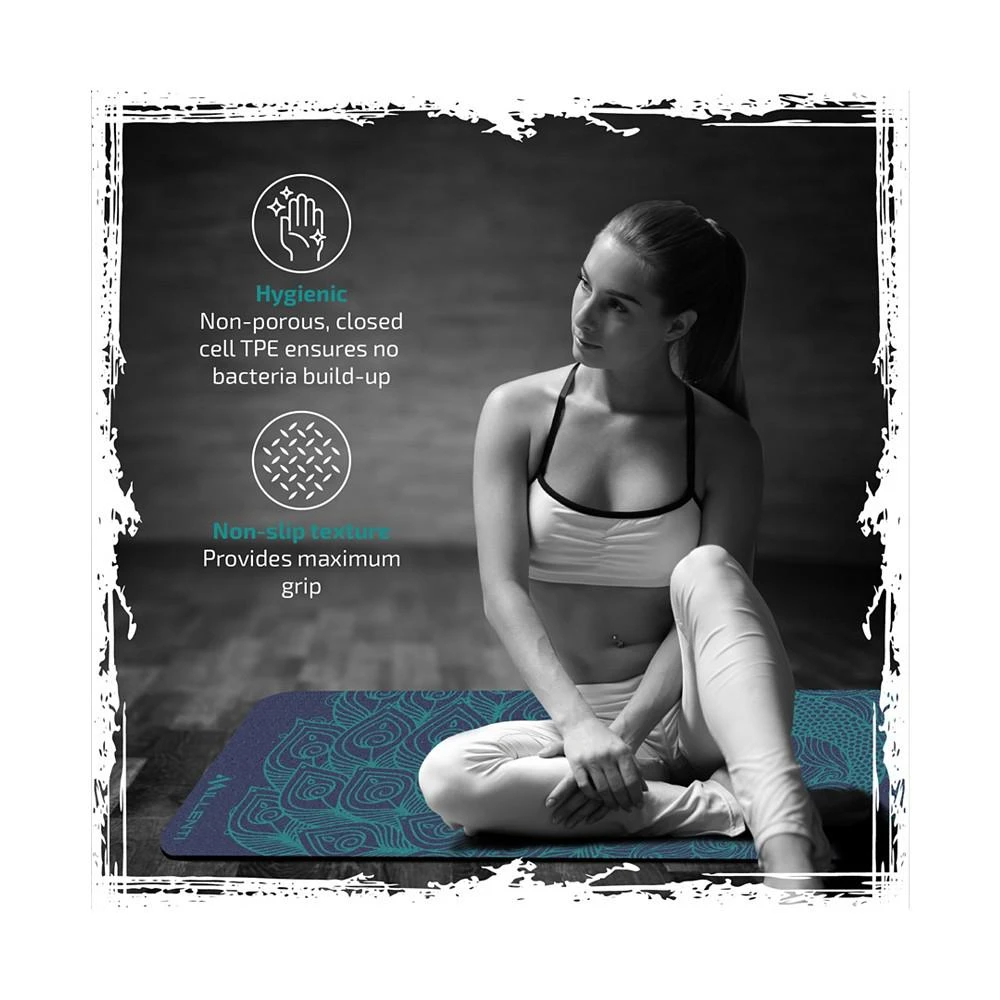 商品MILLENTI|Yoga Mat Gym Mats - 6 Millimeter Thick Type Texture Material, Premium-Design Print, Exercise Mat,价格¥730,第5张图片详细描述
