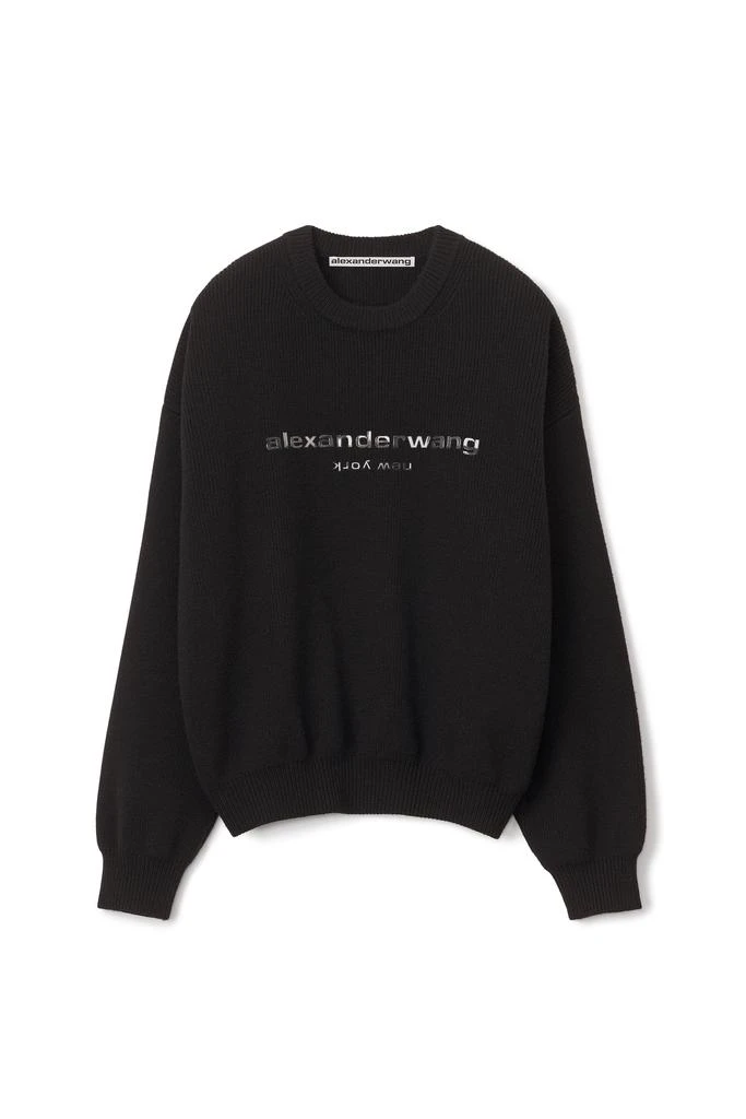 商品Alexander Wang|LOGO PULLOVER IN BOILED WOOL,价格¥2391,第1张图片