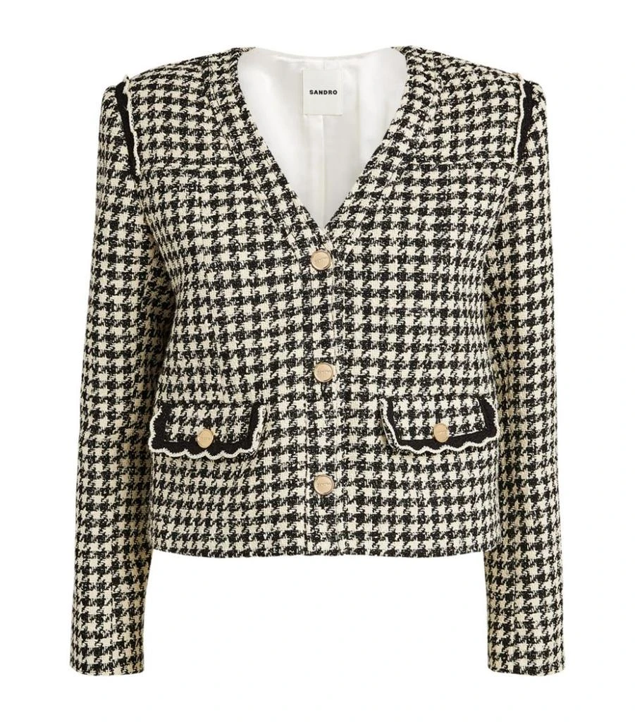 商品Sandro|Dogtooth Blazer,价格¥2497,第1张图片