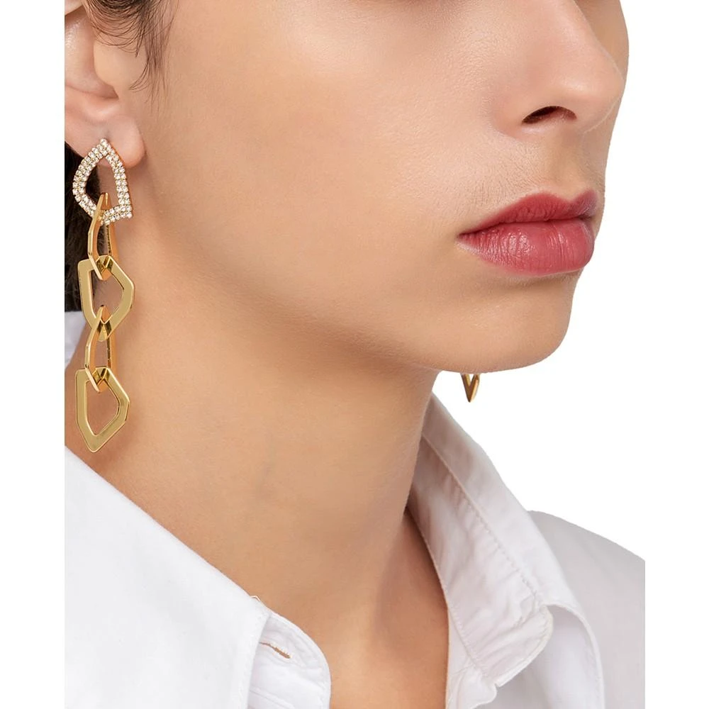 商品ADORNIA|14k Gold-Plated Organic Link Drop Earrings,价格¥205,第2张图片详细描述
