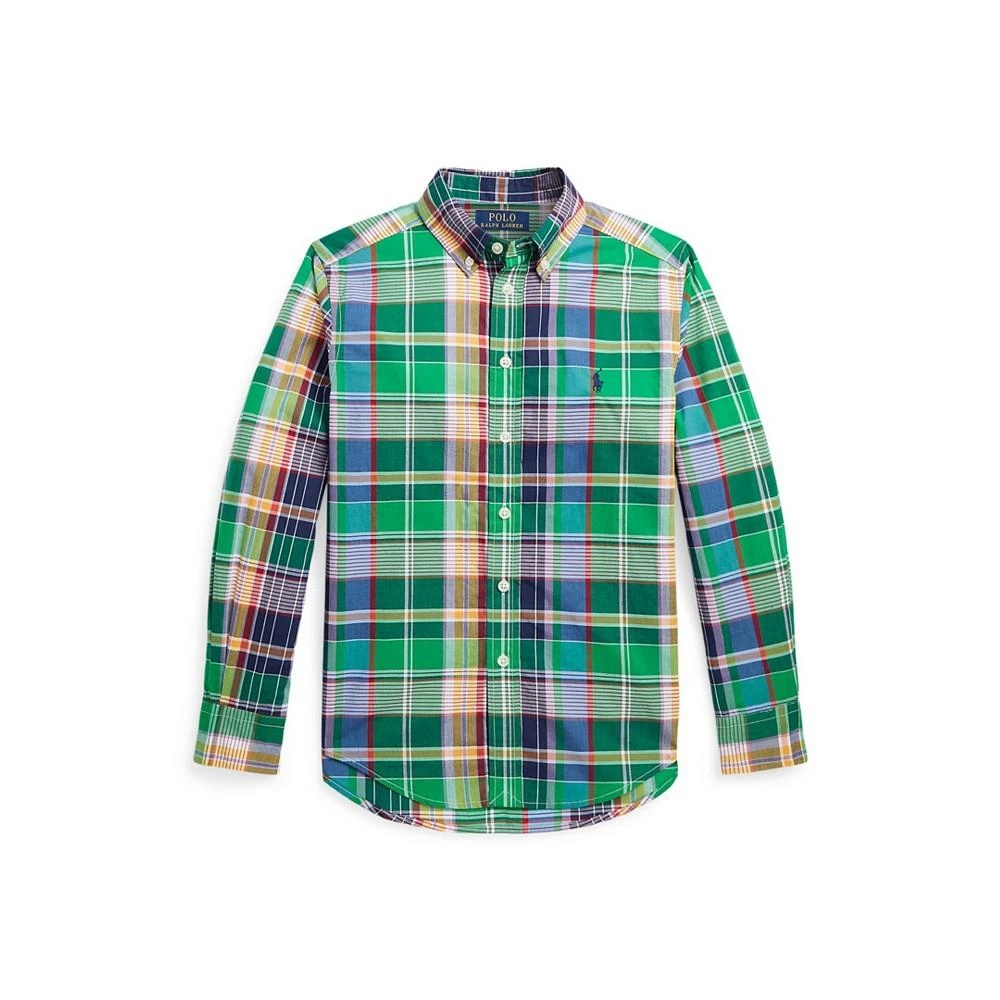 商品Ralph Lauren|Big Boys Plaid Cotton Poplin Shirt,价格¥166,第4张图片详细描述