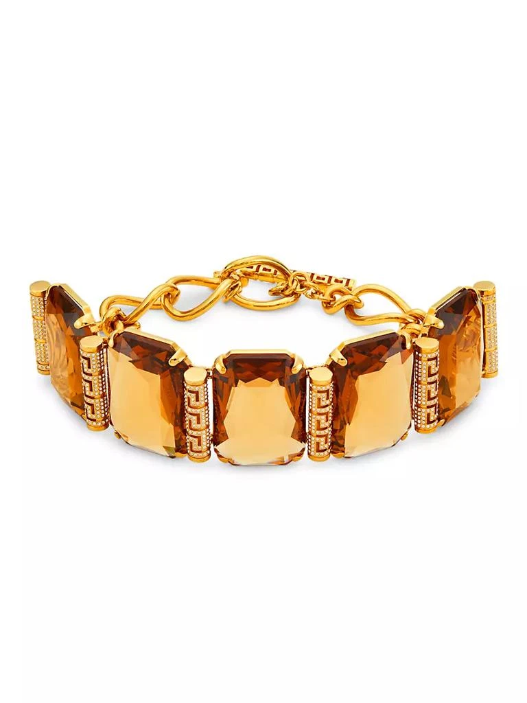 商品Versace|Goldtone, Crystal &amp; Strass Greca Choker,价格¥18091,第1张图片
