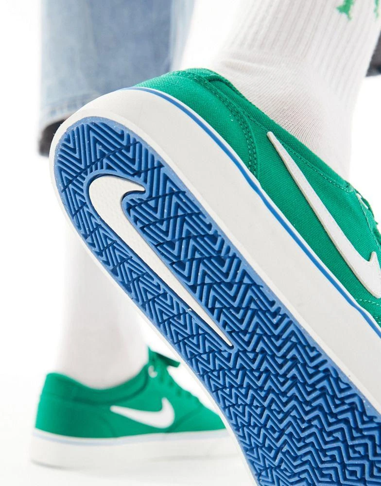 商品NIKE|Nike SB Chron 2 canvas trainers in green and white,价格¥285,第4张图片详细描述