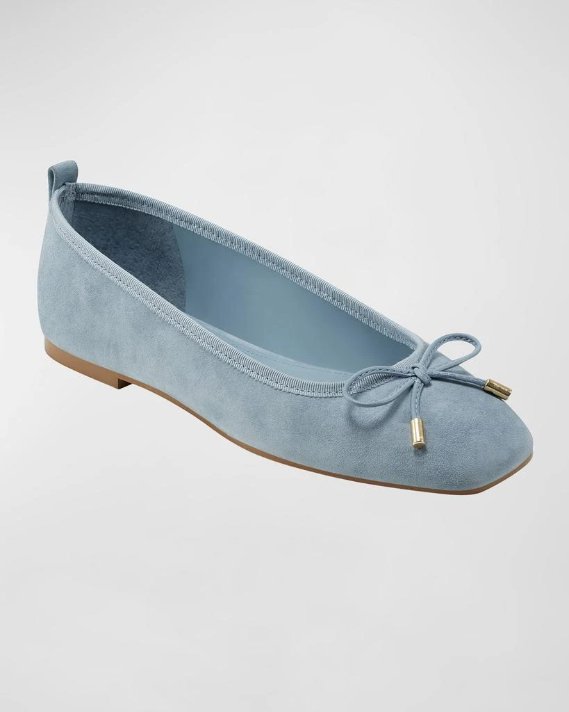 商品Marc Fisher|Ubet Leather Bow Ballerina Flats,价格¥928,第2张图片详细描述