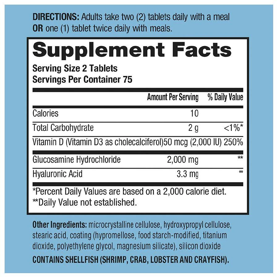 商品Schiff|Glucosamine With Vitamin D3 And Hyaluronic Acid,价格¥151,第3张图片详细描述