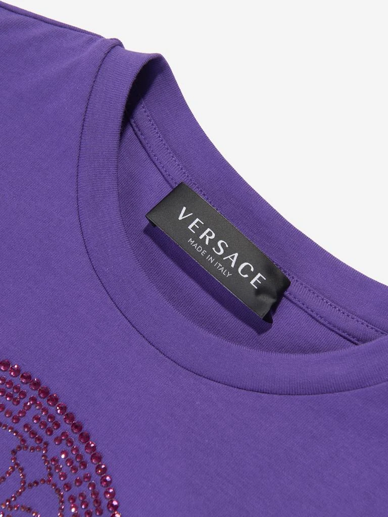 商品Versace|Girls Medusa Logo T-Shirt in Purple,价格¥864,第4张图片详细描述