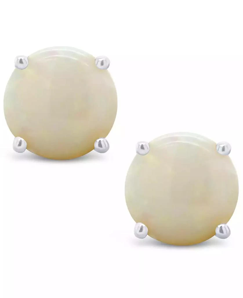 商品Macy's|Opal (5/8 ct. t.w.) Stud Earrings in 14K White or Yellow Gold,价格¥1309,第3张图片详细描述