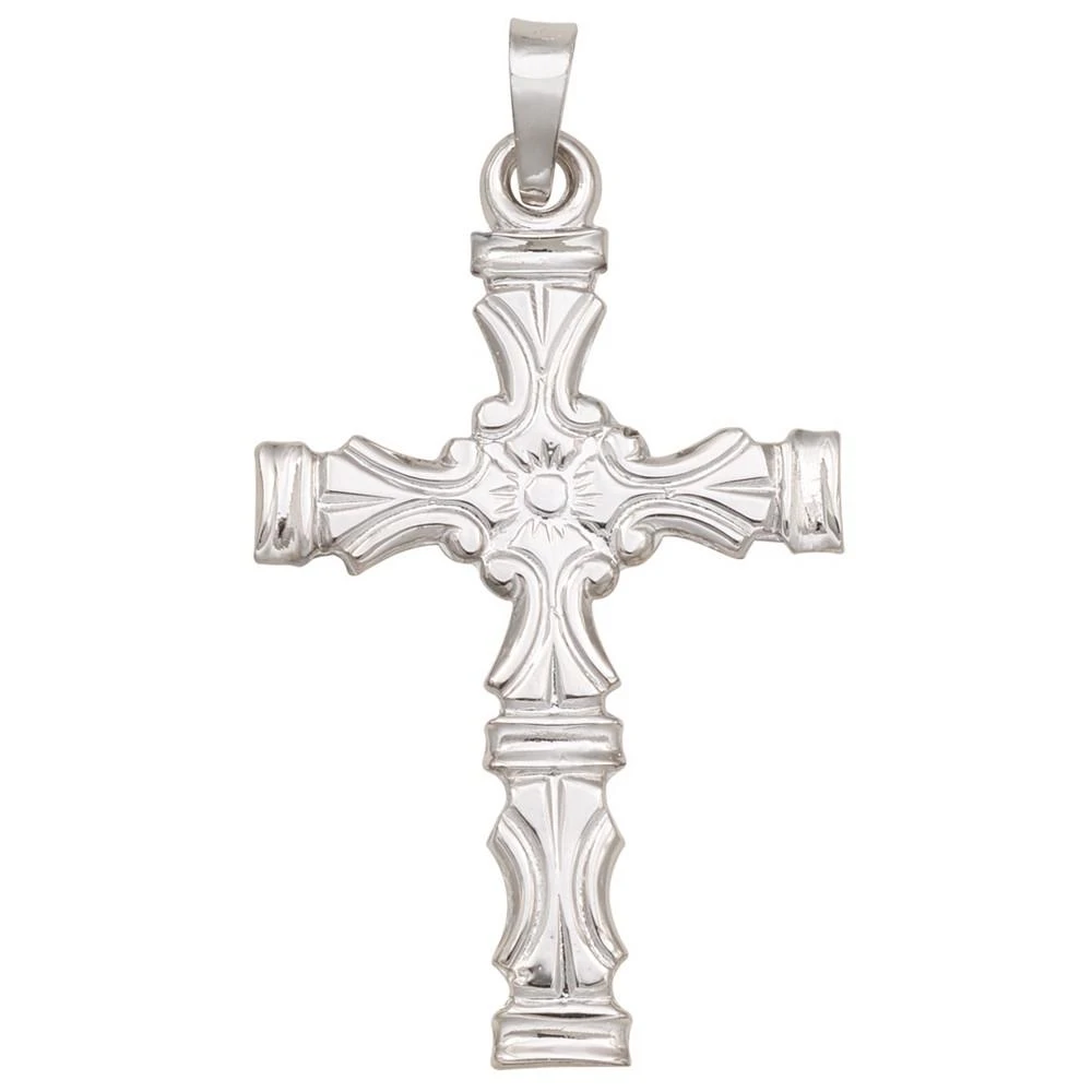 商品Macy's|Cross Pendant in 14k White Gold,价格¥2573,第1张图片