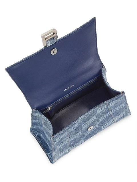 商品Balenciaga|Small Hourglass Monogram Denim Top Handle Bag,价格¥19396,第4张图片详细描述