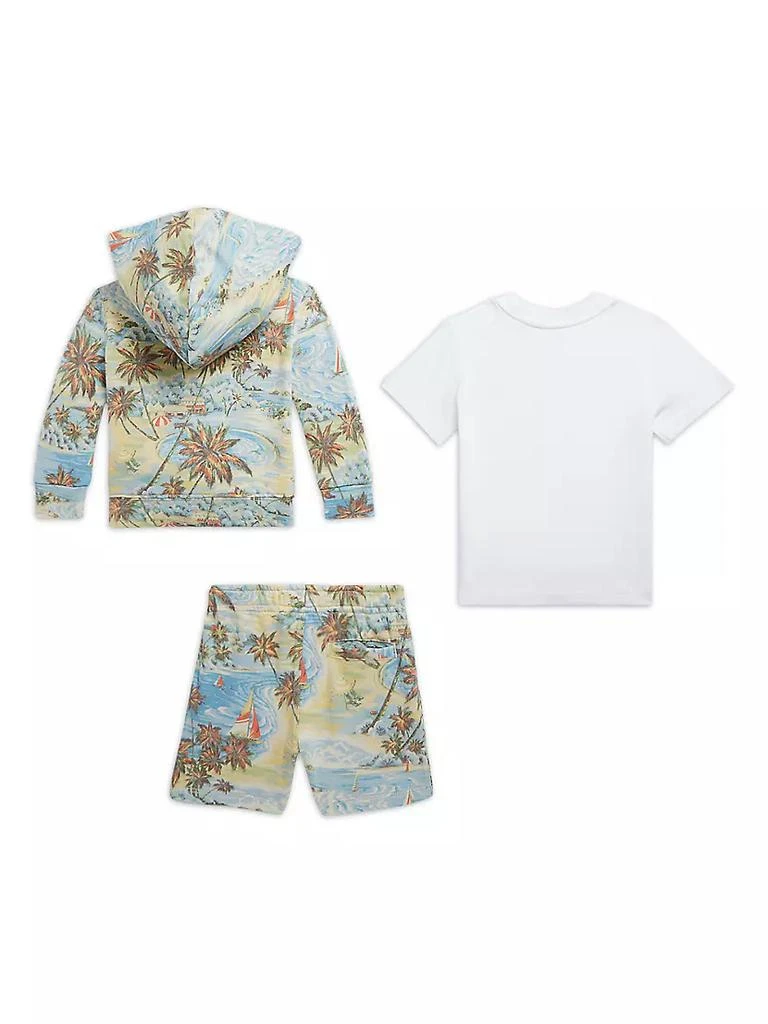 商品Ralph Lauren|Baby Boy's 3-Piece T-Shirt & Tropical Sweatsuit Set,价格¥270,第2张图片详细描述