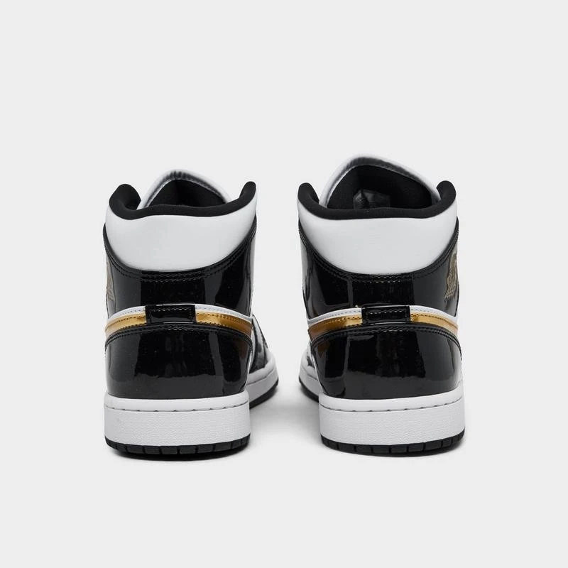 男士 Air Jordan Retro 1 Mid 黑黄脚趾 黑灰 丝绸 商品