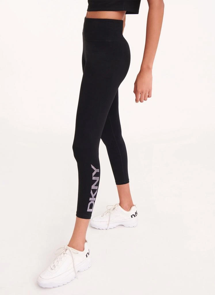 商品DKNY|Rhinestone Logo High Waist Legging,价格¥370,第2张图片详细描述