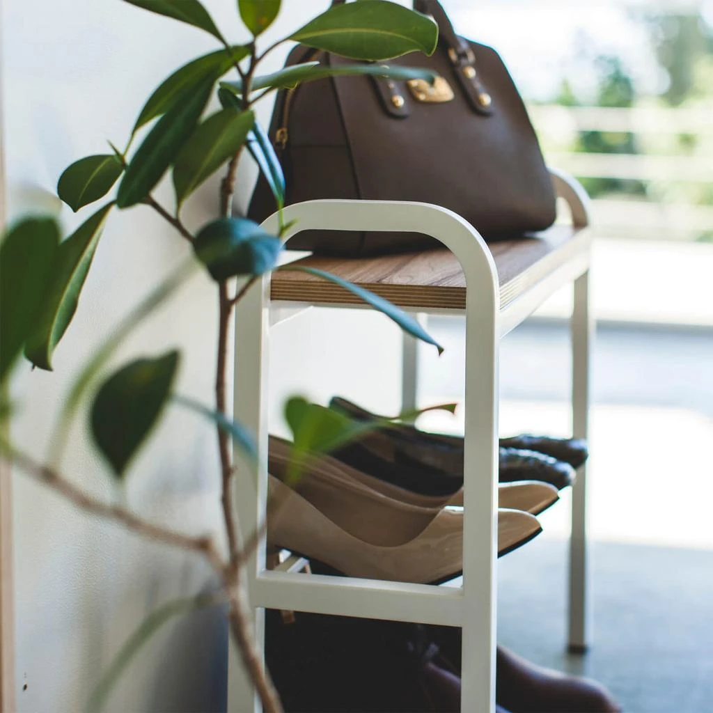 Yamazaki Tower Shoe Rack with Wooden Board - White 商品