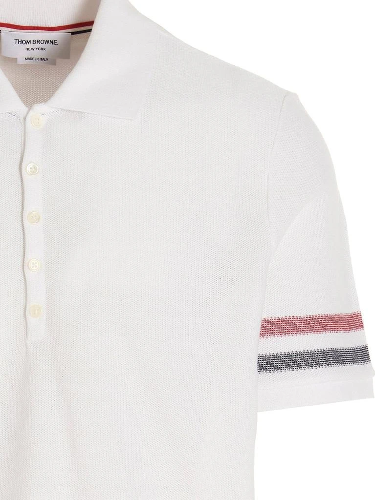 商品Thom Browne|Thom Browne Logo Patch Striped Polo Shirt,价格¥2395-¥2945,第3张图片详细描述