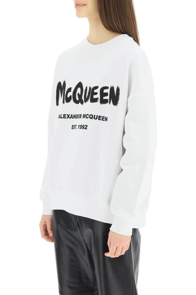 商品Alexander McQueen|Alexander mcqueen graffiti logo sweatshirt,价格¥2388,第4张图片详细描述